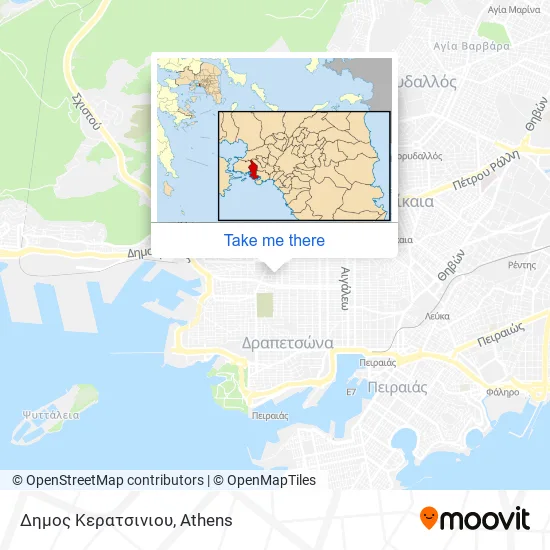 Δημος Κερατσινιου map
