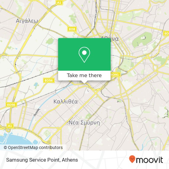 Samsung Service Point map