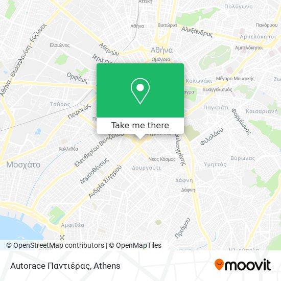 Autorace Παντιέρας map