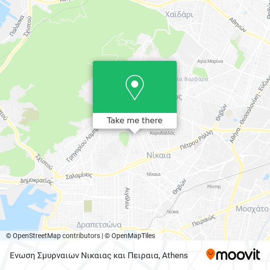 Ενωση Σμυρναιων Νικαιας και Πειραια map