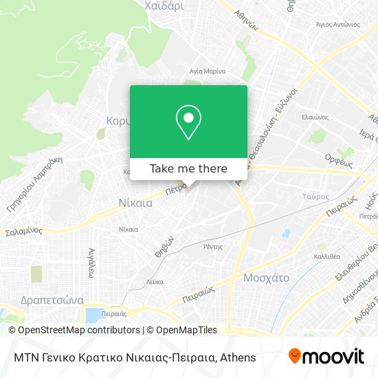 ΜΤΝ Γενικο Κρατικο Νικαιας-Πειραια map