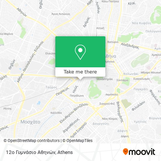 12ο Γυμνάσιο Αθηνών map