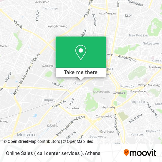 Online Sales ( call center services ) map