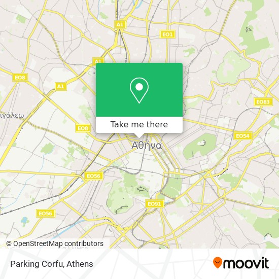 Parking Corfu map