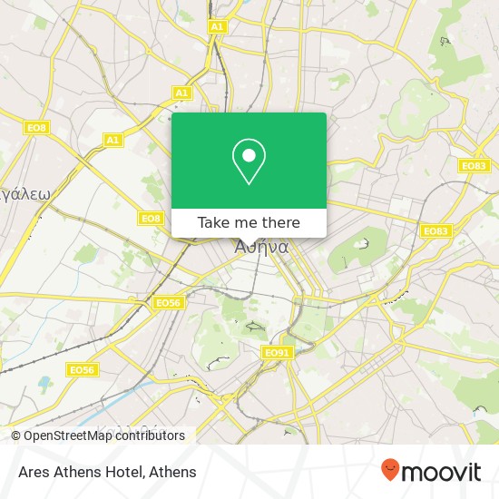 Ares Athens Hotel map