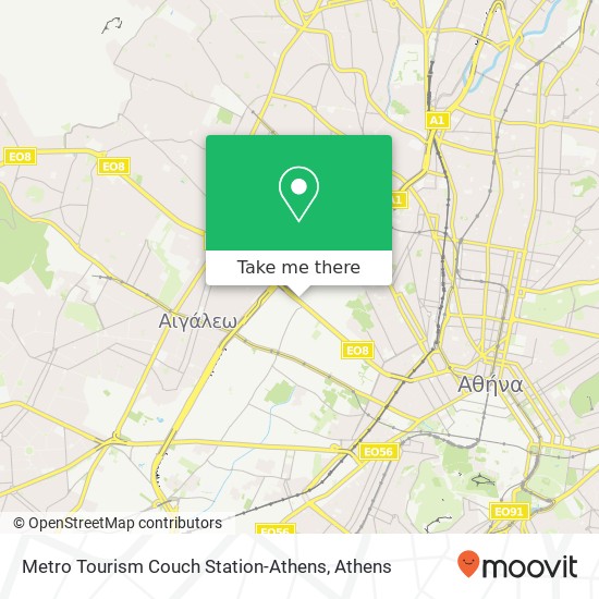 Metro Tourism Couch Station-Athens map