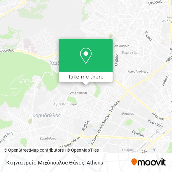 Κτηνιατρείο Μιχόπουλος Θάνος map