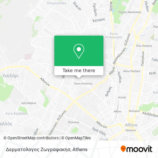 Δερματολογος Ζωγραφακησ map