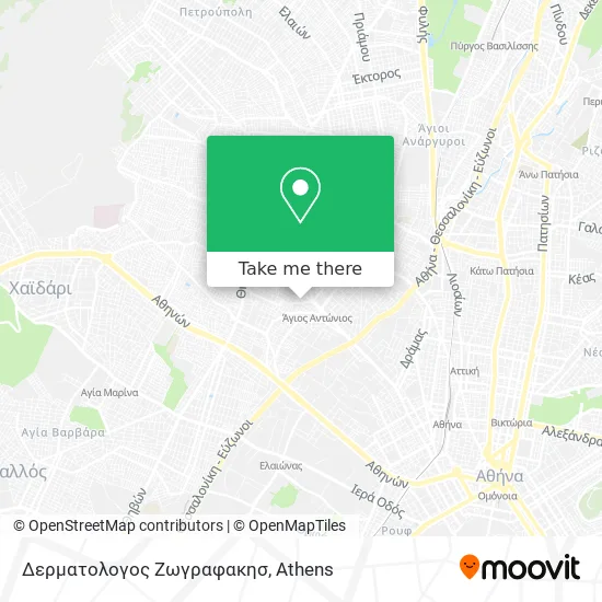 Δερματολογος Ζωγραφακησ map