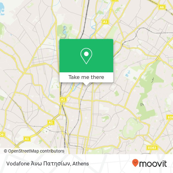 Vodafone Άνω Πατησίων map