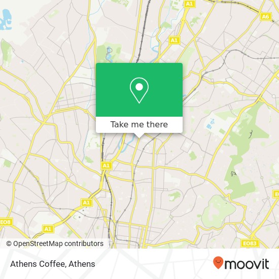 Athens Coffee map