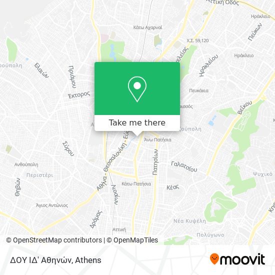 ΔΟΥ ΙΔ' Αθηνών map