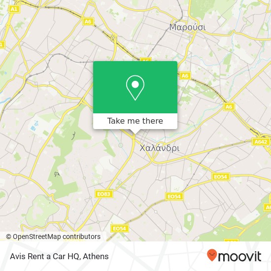 Avis Rent a Car HQ map