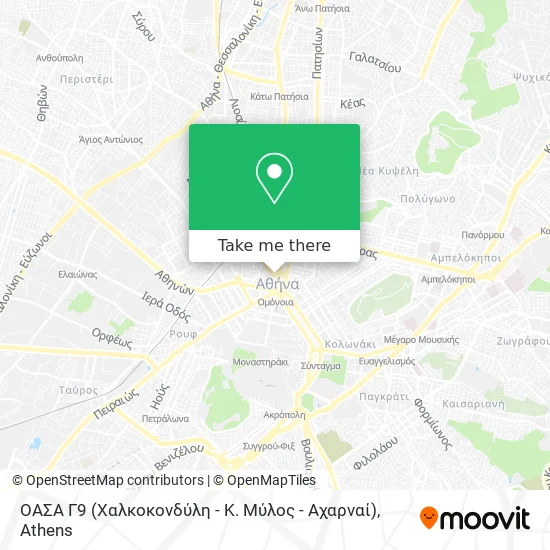 ΟΑΣΑ Γ9 (Χαλκοκονδύλη - Κ. Μύλος - Αχαρναί) map