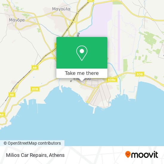 Milios Car Repairs map