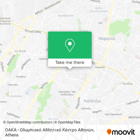 ΟΑΚΑ - Ολυμπιακό Αθλητικό Κέντρο Αθηνών map