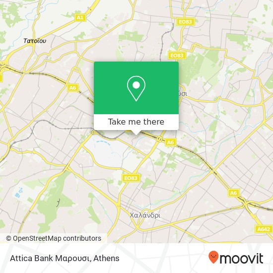 Attica Bank Μαρουσι map