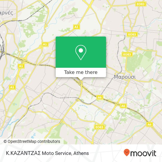 Κ.ΚΑΖΑΝΤΖΑΣ Moto Service map