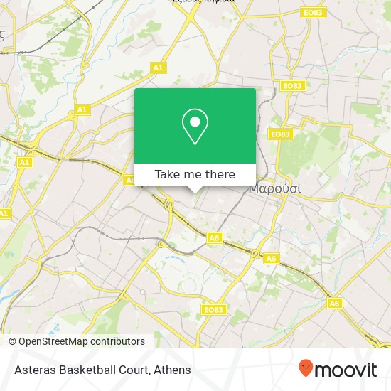 Asteras Basketball Court map