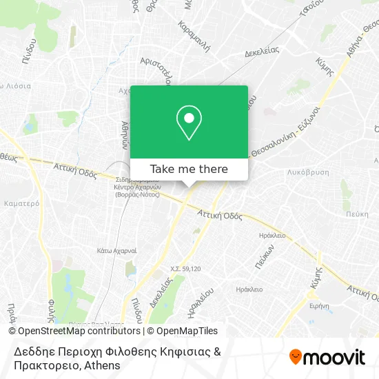 Δεδδηε Περιοχη Φιλοθεης Κηφισιας & Πρακτορειο map