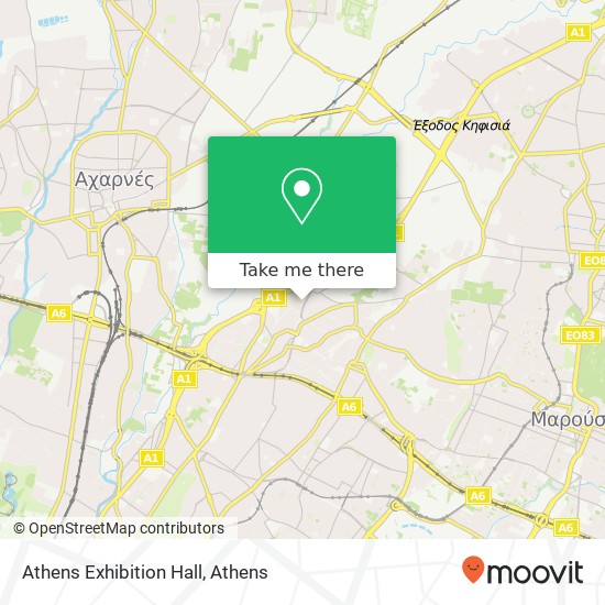 Athens Exhibition Hall map