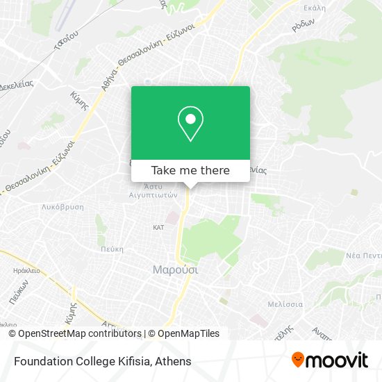 Foundation College Kifisia map