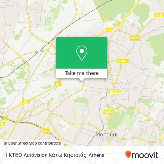 Ι.ΚΤΕΟ Autovision Κάτω Κηφισιάς map