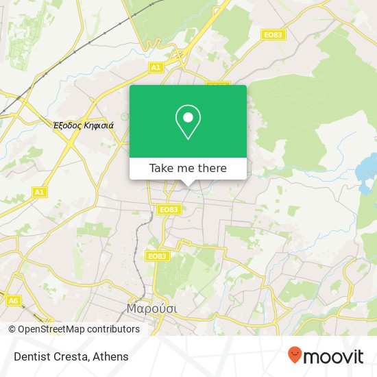 Dentist Cresta map