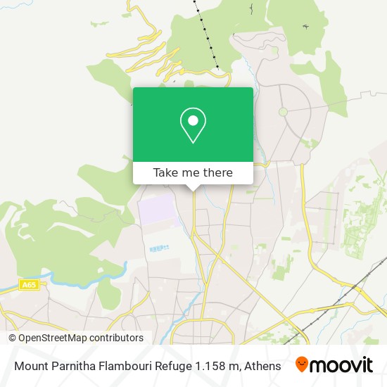 Mount Parnitha Flambouri Refuge 1.158 m map