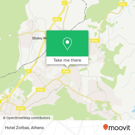 Hotel Zorbas map