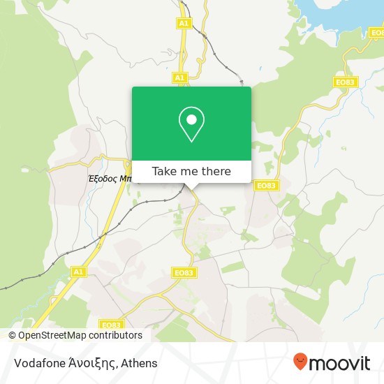 Vodafone Άνοιξης map