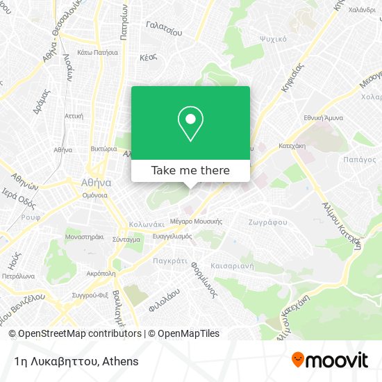 1η Λυκαβηττου map