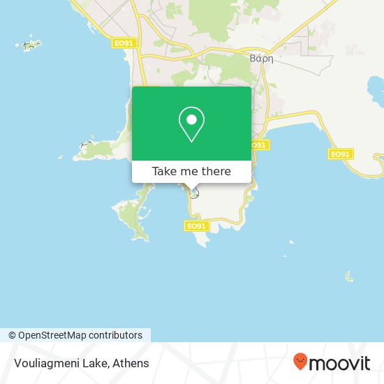 Vouliagmeni Lake map