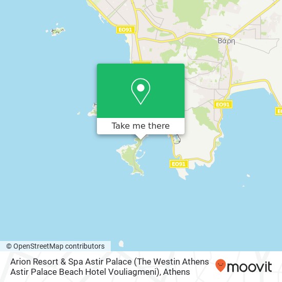 Arion Resort & Spa Astir Palace (The Westin Athens Astir Palace Beach Hotel Vouliagmeni) map