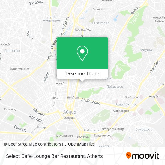 Select Cafe-Lounge Bar Restaurant map