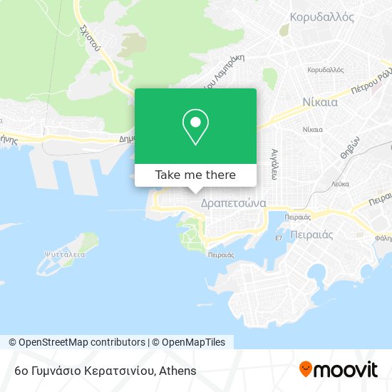 6ο Γυμνάσιο Κερατσινίου map