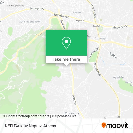 ΚΕΠ Γλυκών Νερών map