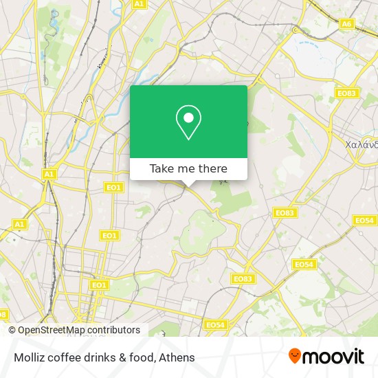 Molliz coffee drinks & food map
