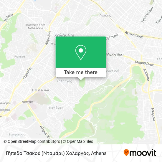 Γήπεδο Τσακού (Νταμάρι) Χολαργός map