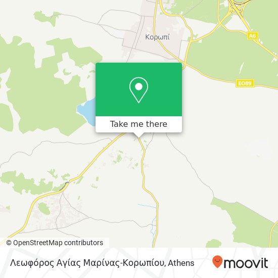 Λεωφόρος Αγίας Μαρίνας-Κορωπίου map