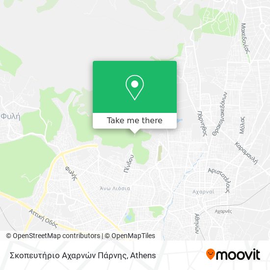 Σκοπευτήριο Αχαρνών Πάρνης map