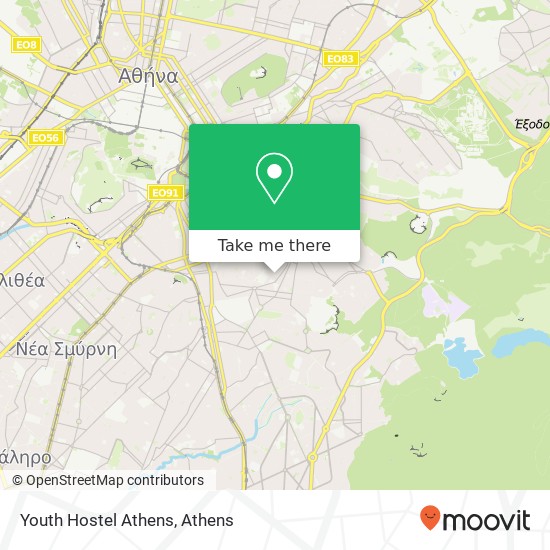 Youth Hostel Athens map