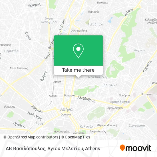 ΑΒ Βασιλόπουλος, Αγίου Μελετίου map