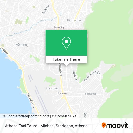 Athens Taxi Tours - Michael Sterianos map