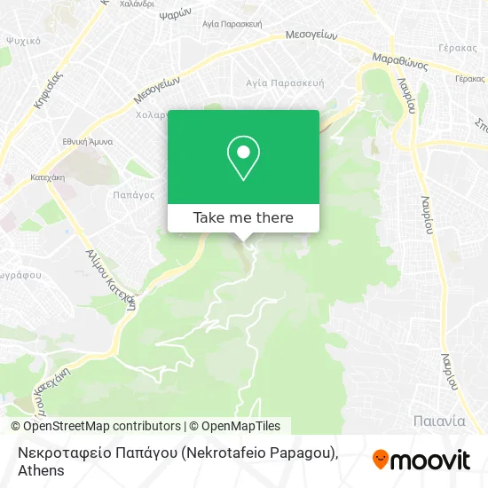 Νεκροταφείο Παπάγου (Nekrotafeio Papagou) map
