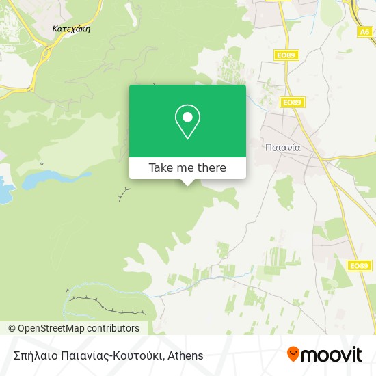 Σπήλαιο Παιανίας-Κουτούκι map