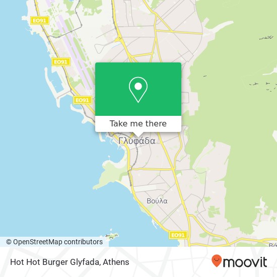 Hot Hot Burger Glyfada map