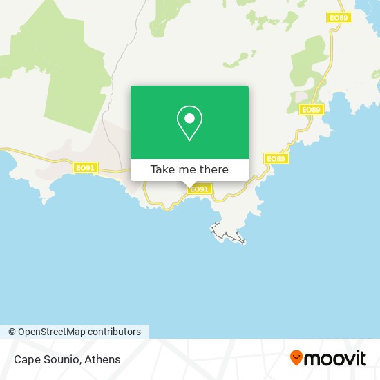 Cape Sounio map