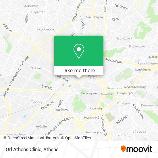 Orl Athens Clinic map