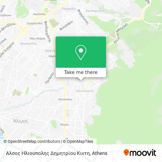 Αλσος Ηλιουπολης Δημητρίου Κιντη map